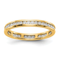 14k 1/2ct Lab Grown Diamond VS/SI+ G+ Comp Channel Set Eternity Band