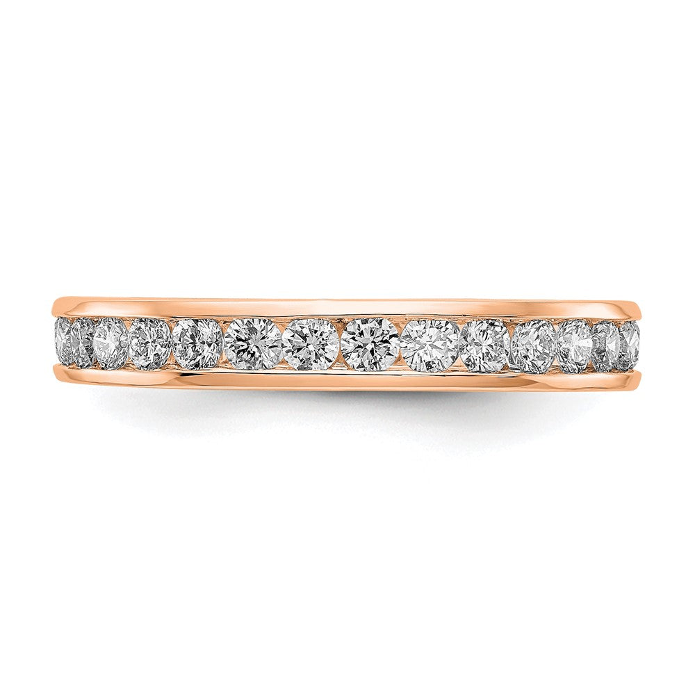 14kr 1ct Lab Grown Diamond VS/SI+ G+ Comp Channel Set Eternity Band