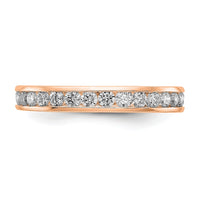 14kr 1ct Lab Grown Diamond VS/SI+ G+ Comp Channel Set Eternity Band