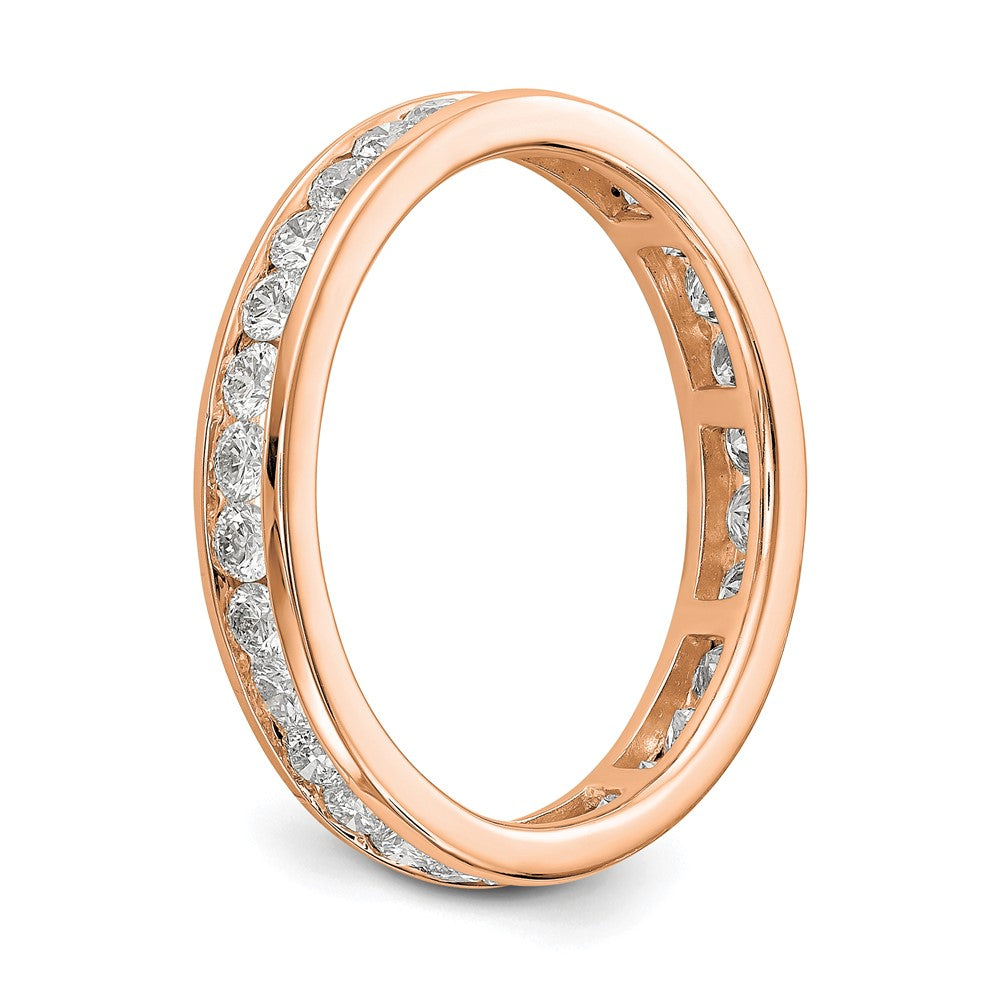 14kr 1ct Lab Grown Diamond VS/SI+ G+ Comp Channel Set Eternity Band