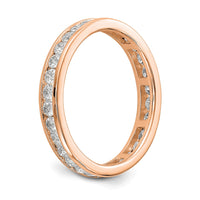 14kr 1ct Lab Grown Diamond VS/SI+ G+ Comp Channel Set Eternity Band