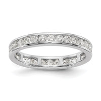 14kw 1ct Lab Grown Diamond VS/SI+ G+ Comp Channel Set Eternity Band