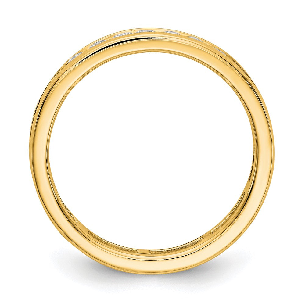 14k 1ct Lab Grown Diamond VS/SI+ G+ Comp Channel Set Eternity Band