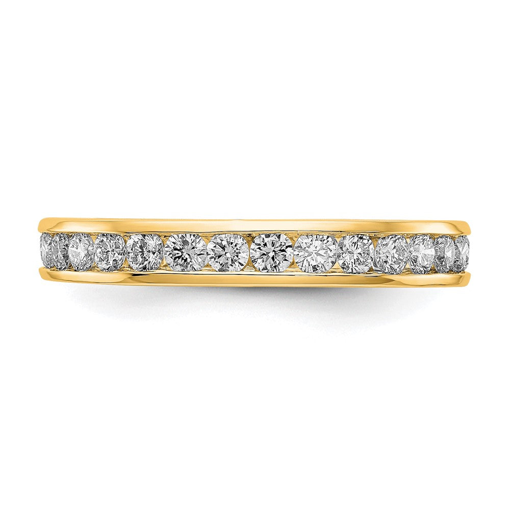 14k 1ct Lab Grown Diamond VS/SI+ G+ Comp Channel Set Eternity Band