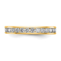 14k 1ct Lab Grown Diamond VS/SI+ G+ Comp Channel Set Eternity Band