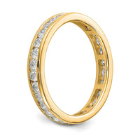 14k 1ct Lab Grown Diamond VS/SI+ G+ Comp Channel Set Eternity Band