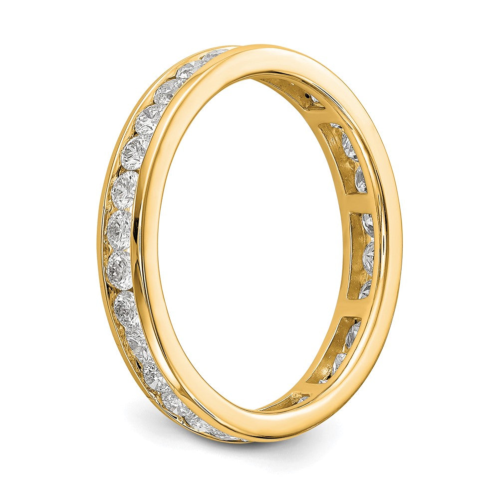 14k 1ct Lab Grown Diamond VS/SI+ G+ Comp Channel Set Eternity Band