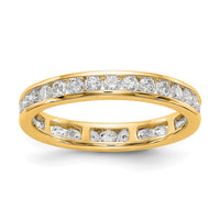 14k 1ct Lab Grown Diamond VS/SI+ G+ Comp Channel Set Eternity Band
