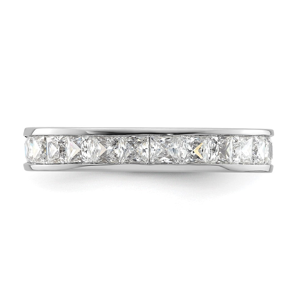 14k White Gold 2ct Lab Grown Diamond VS+ F+ Princess Comp Eternity Band