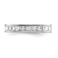 14k White Gold 2ct Lab Grown Diamond VS+ F+ Princess Comp Eternity Band