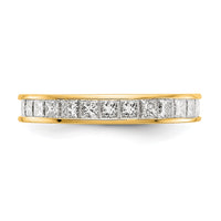 14k 2ct Lab Grown Diamond VS+ F+ Princess Comp Eternity Band