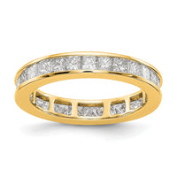 14k 2ct Lab Grown Diamond VS+ F+ Princess Comp Eternity Band