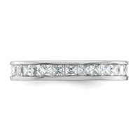 14k White Gold 2ct Lab Grown Diamond VS+ F+ Princess Comp Eternity Band