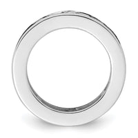 14k White Gold 3ct Lab Grown Diamond VS+ F+ Princess Comp Eternity Band