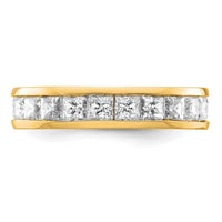 14k 3ct Lab Grown Diamond VS+ F+ Princess Comp Eternity Band