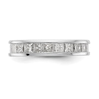14k White Gold 3ct Lab Grown Diamond VS+ F+ Princess Comp Eternity Band