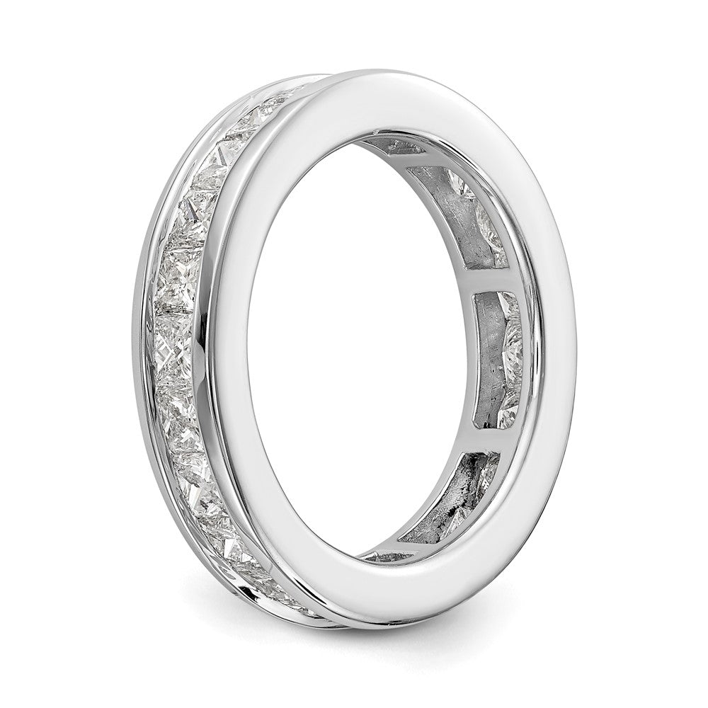 14k White Gold 3ct Lab Grown Diamond VS+ F+ Princess Comp Eternity Band