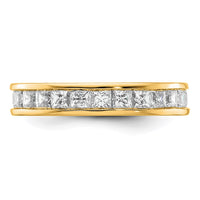 14k 3ct Lab Grown Diamond VS+ F+ Princess Comp Eternity Band