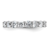 14k White Gold 3 5/8ct Lab Grown Dia VS/SI+ G+ Cushion Comp Eternity Band