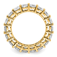 14k 3 5/8ct Lab Grown Diamond VS/SI+ G+ Cushion Comp Eternity Band