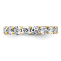 14k 3 5/8ct Lab Grown Diamond VS+ F+ Cushion Comp Eternity Band