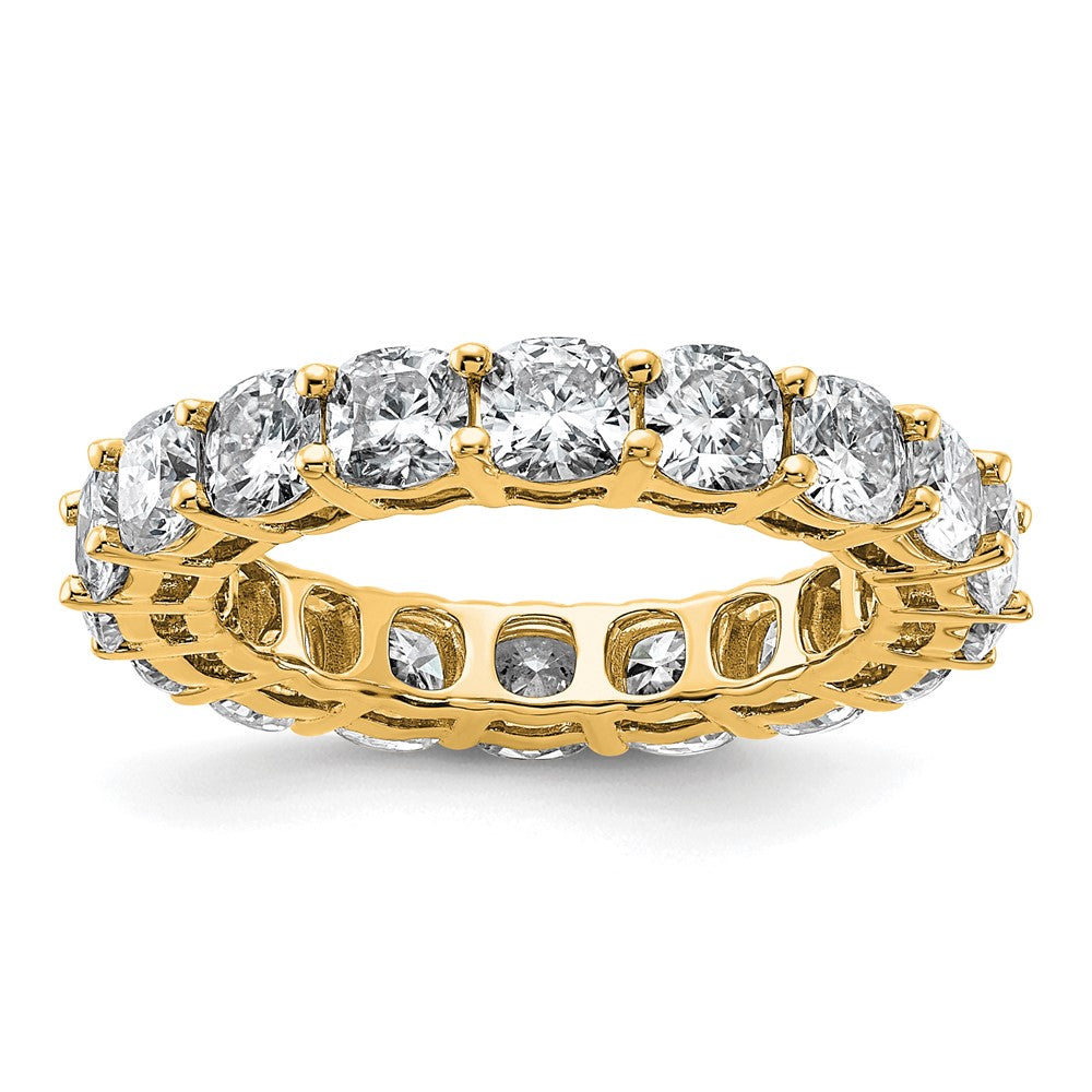 14k 3 5/8ct Lab Grown Diamond VS+ F+ Cushion Comp Eternity Band