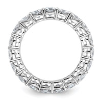14k White Gold 3 5/8ct Lab Grown Dia VS/SI+ G+ Cushion Comp Eternity Band