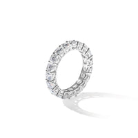 14k White Gold 3 5/8ct Lab Grown Dia VS/SI+ G+ Cushion Comp Eternity Band