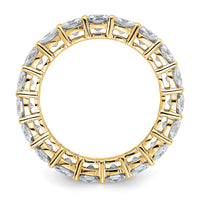 14k 3 5/8ct Lab Grown Diamond VS+ F+ Cushion Comp Eternity Band