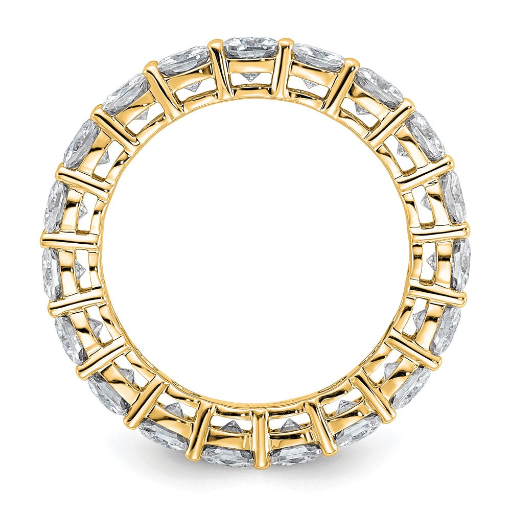 14k 3 5/8ct Lab Grown Diamond VS/SI+ G+ Cushion Comp Eternity Band