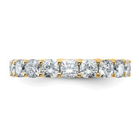 14k 3 5/8ct Lab Grown Diamond VS+ F+ Cushion Comp Eternity Band