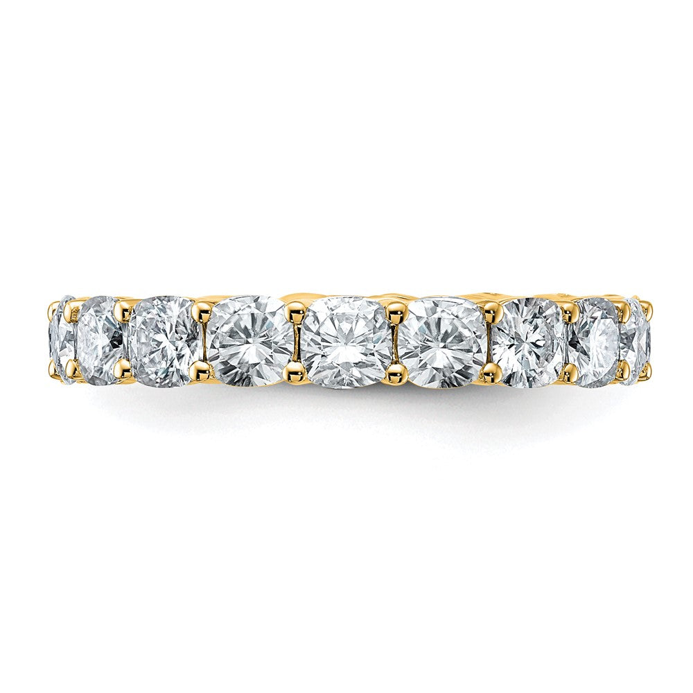 14k 3 5/8ct Lab Grown Diamond VS/SI+ G+ Cushion Comp Eternity Band