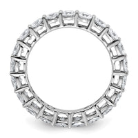 14k White Gold 3 5/8ct Lab Grown Dia VS/SI+ G+ Cushion Comp Eternity Band