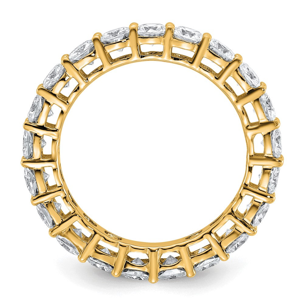 14k 3 5/8ct Lab Grown Diamond VS+ F+ Cushion Comp Eternity Band