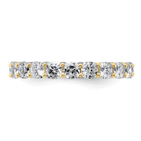 14k 3 5/8ct Lab Grown Diamond VS+ F+ Cushion Comp Eternity Band