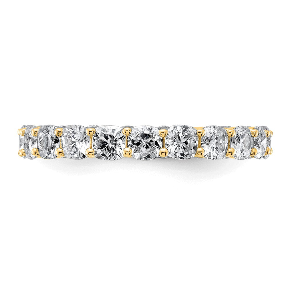 14k 3 5/8ct Lab Grown Diamond VS/SI+ G+ Cushion Comp Eternity Band