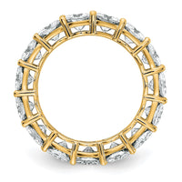 14k 6 3/4ct Lab Grown Diamond VS/SI+ G+ Cushion Comp Eternity Band