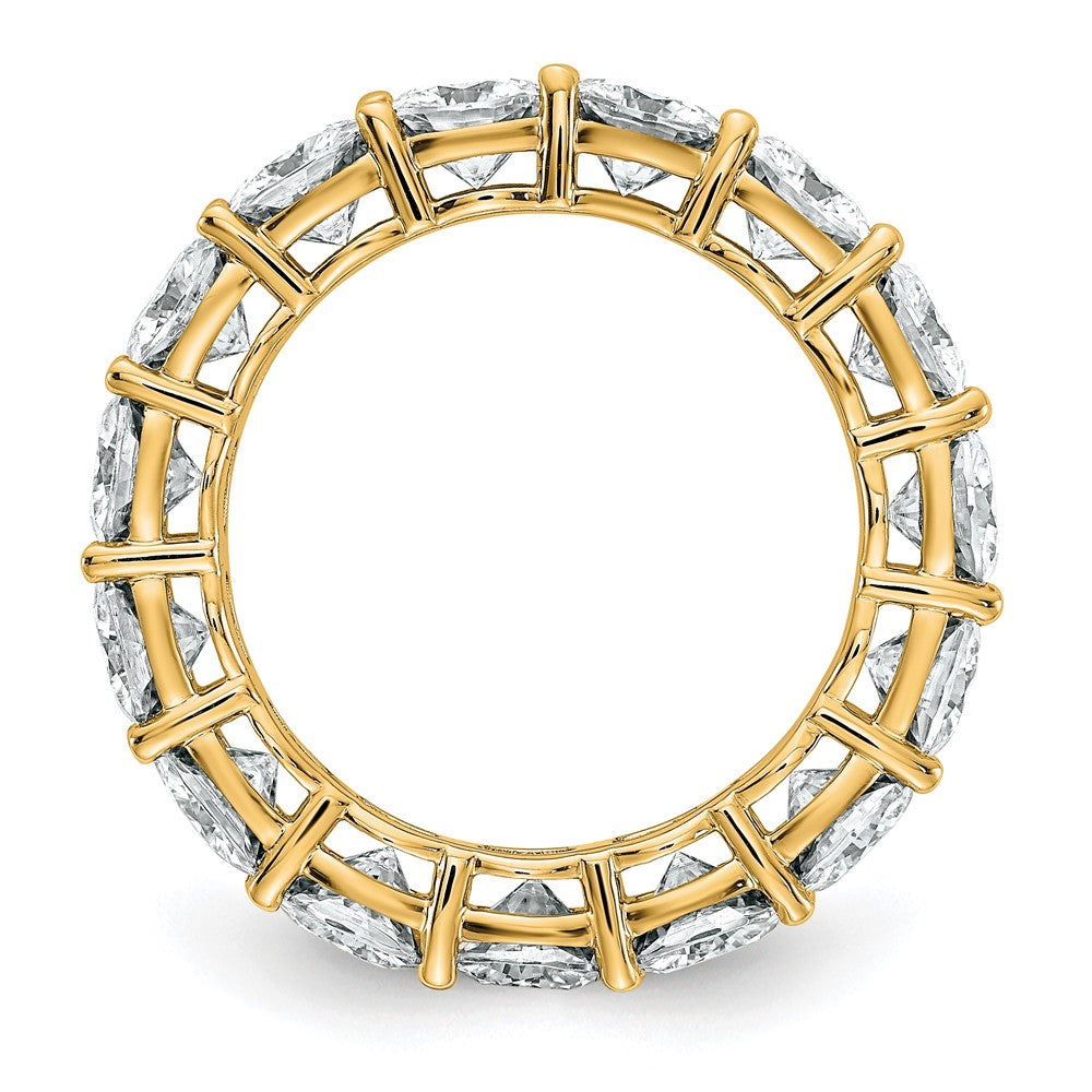 14k 6 3/4ct Lab Grown Diamond VS/SI+ G+ Cushion Comp Eternity Band
