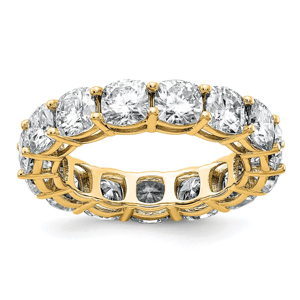 14k 6 3/4ct Lab Grown Diamond VS+ F+ Cushion Comp Eternity Band