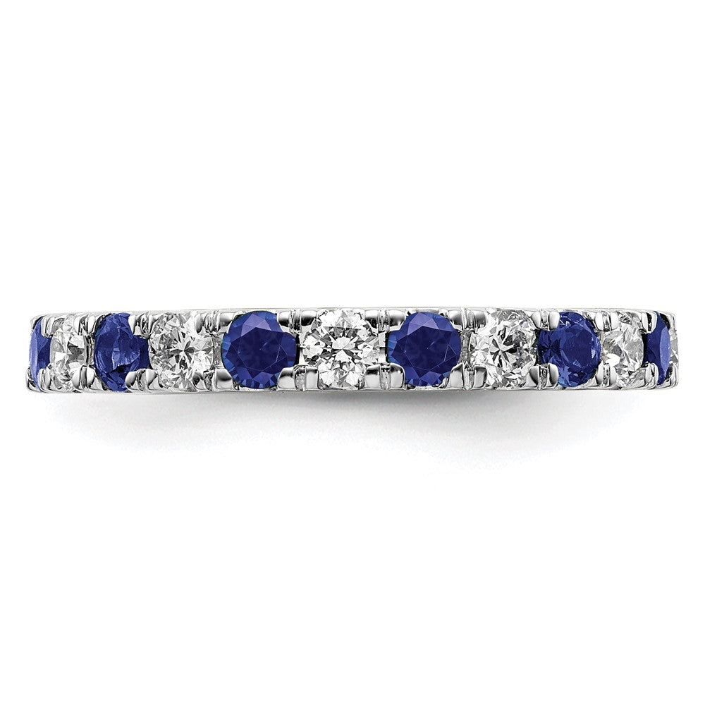 14kw 3/4ct Lab Grown Diamond VS/SI+ G+ & Cr Sapphire Size 5.5 Eternity Band