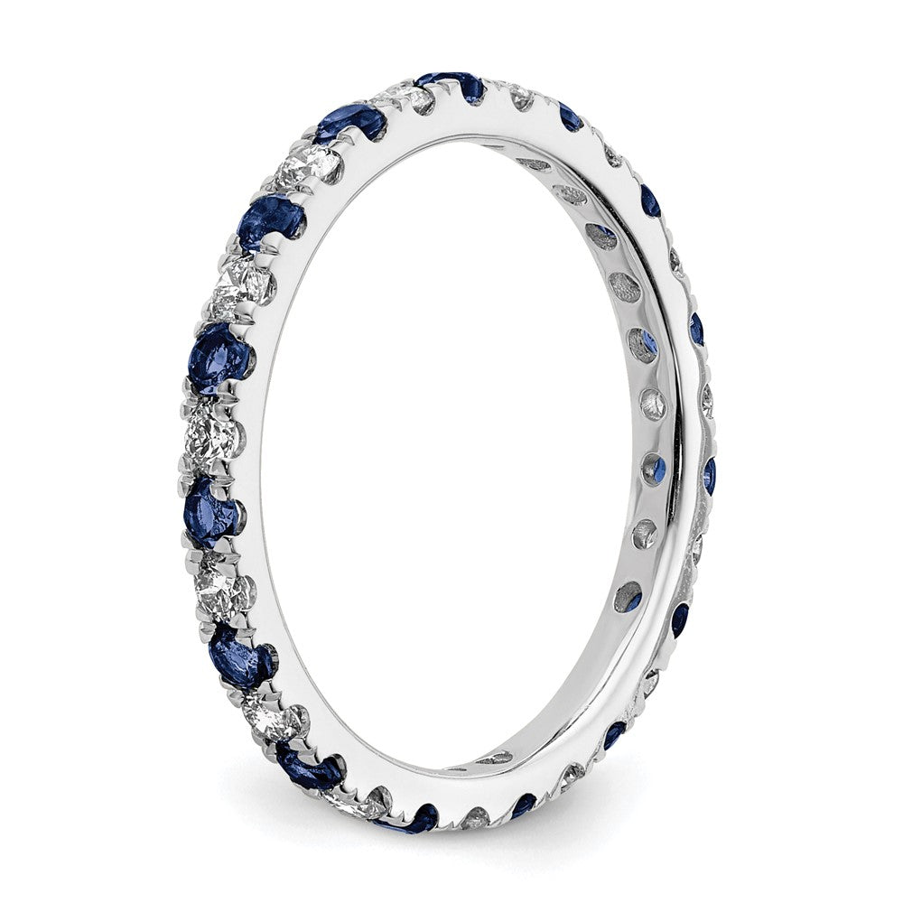 14kw 3/8ct Lab Grown Diamond VS/SI+ G+ & Cr Sapphire Size 4 Eternity Band