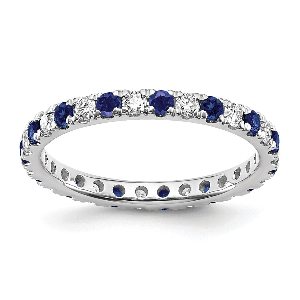14kw 3/8ct Lab Grown Diamond VS/SI+ G+ & Cr Sapphire Size 4 Eternity Band