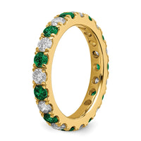 14k 3/4ct Lab Grown Diamond VS/SI+ G+ & Cr Emerald Size 4.5 Eternity Band