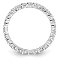 14k White Gold 1ct Lab Grown Diamond VS+ F+ Round Comp Eternity Band