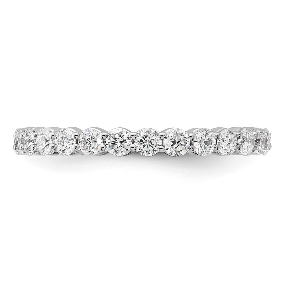 14k White Gold 1ct Lab Grown Diamond VS+ F+ Round Comp Eternity Band