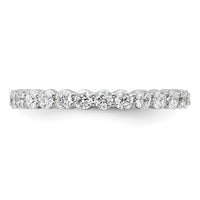 14k White Gold 1ct Lab Grown Diamond VS+ F+ Round Comp Eternity Band