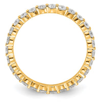 14k 1ct Lab Grown Diamond VS+ F+ Round Comp Eternity Band