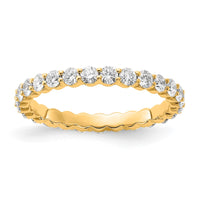 14k 1ct Lab Grown Diamond VS+ F+ Round Comp Eternity Band