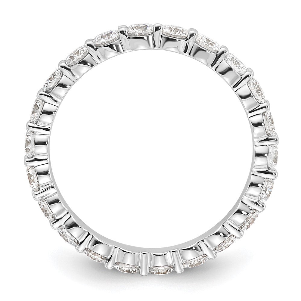 14k White Gold 1 1/2ct Lab Grown Diamond VS+ F+ Round Comp Eternity Band