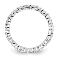 14k White Gold 1 1/2ct Lab Grown Diamond VS+ F+ Round Comp Eternity Band